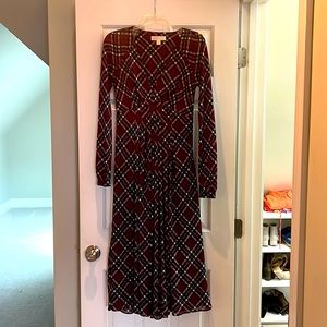 Michael Kors Maxi dress with deep V, size Small.